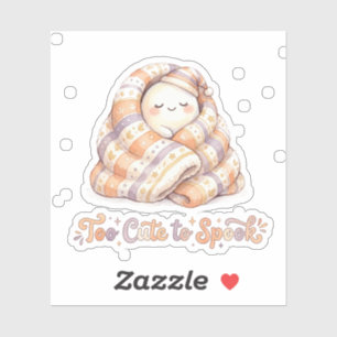 Schattig spook in deken Te schattig om Halloween t Sticker