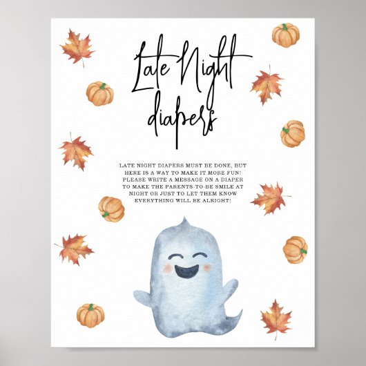 Schattig spook - Late Night luiers Poster (Voorkant)