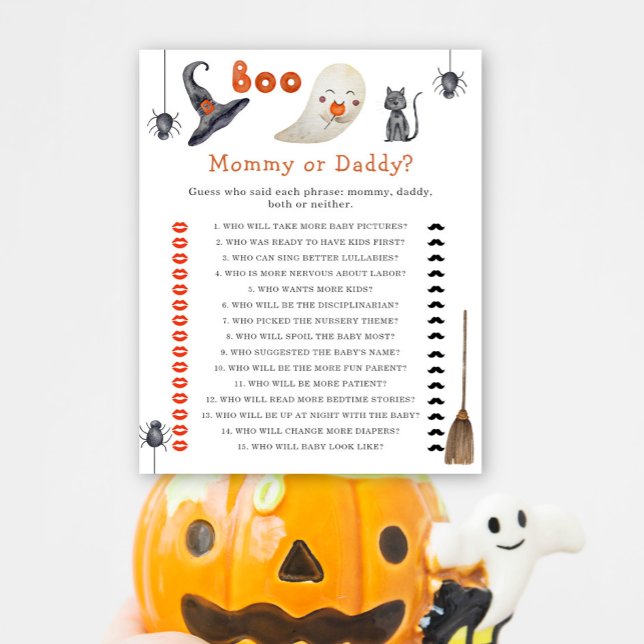 Schattig spook - mama of papa baby shower spel (Creator heeft geüpload)