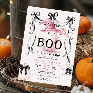 Schattig spook meisje halloween baby shower kaart