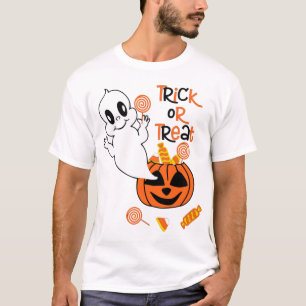 Schattig spook met Halloween snoep T-shirt