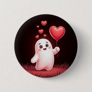 Schattig spook met hart – Leuke knop Ronde Button 5,7 Cm