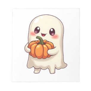 Schattig spook met pompoen � Grappige Halloween Notitieblok