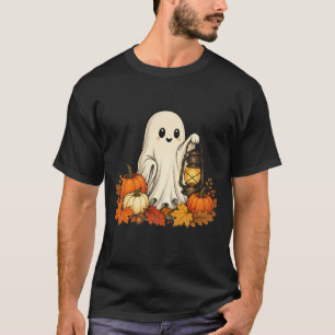 Schattig spook met pompoenen Halloween-ontwerp T-shirt