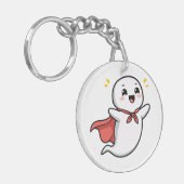 Schattig spook met rode cape sleutelhanger (Voorkant Links)