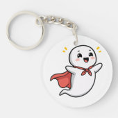 Schattig spook met rode cape sleutelhanger (Voorkant)