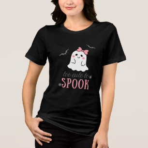 Schattig spook met strik te schattig om te laten s Tri-Blend shirt