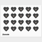 Schattig spook met strikken Halloween-ontwerp_1 Hart Sticker (Vel)