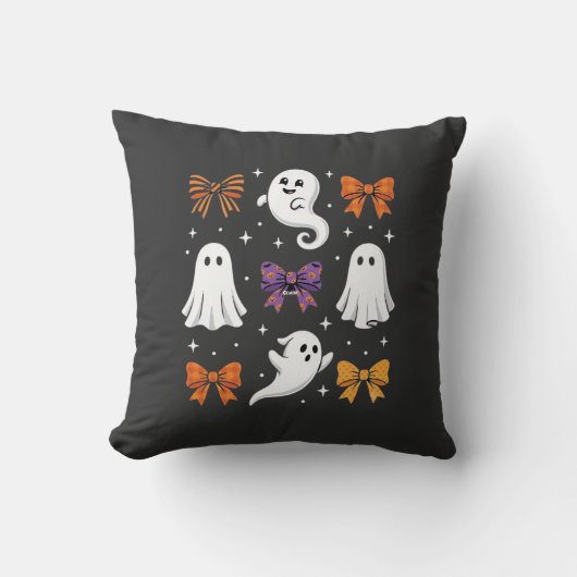 Schattig spook met strikken Halloween ontwerp_1 Kussen (Voorkant)