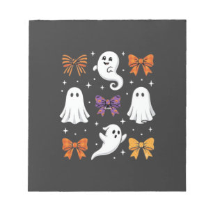 Schattig spook met strikken Halloween-ontwerp_1 Notitieblok