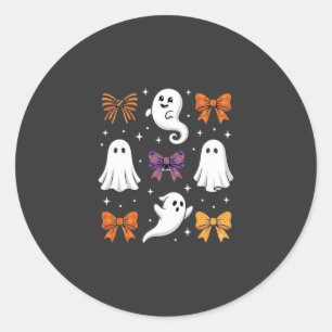 Schattig spook met strikken Halloween ontwerp_1 Ronde Sticker