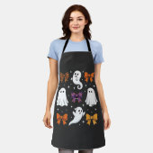 Schattig spook met strikken Halloween-ontwerp_1 Schort (Gedragen)