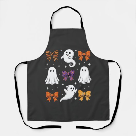 Schattig spook met strikken Halloween-ontwerp_1 Schort (Voorkant)