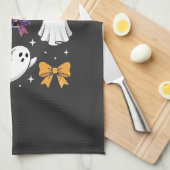 Schattig spook met strikken Halloween-ontwerp_1 Theedoek (Quarter Fold)
