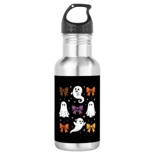 Schattig spook met strikken Halloween-ontwerp_1 Waterfles