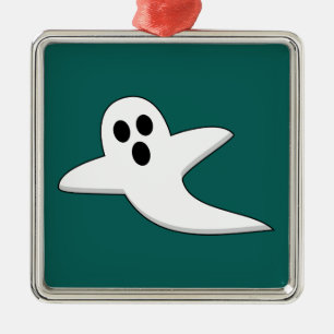Schattig spook metalen ornament