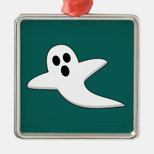 Schattig spook metalen ornament (Voorkant)