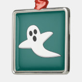Schattig spook metalen ornament (Links)