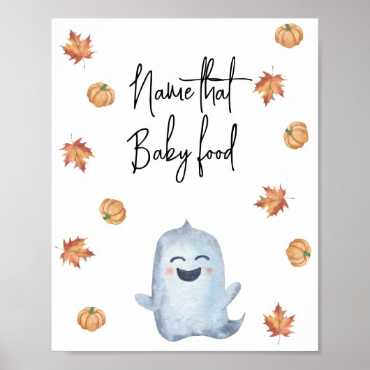 Schattig spook - Noem dat baby voedsel Poster (Voorkant)