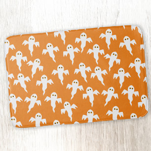 Schattig spook oranje badmat