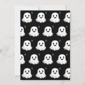 Schattig spook oranje en zwart griezelig gelukkig  feestdagenkaart (Achterkant)