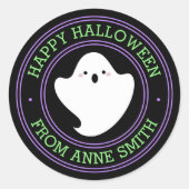 Schattig spook Prettig Halloween van aangepaste na Ronde Sticker (Voorkant)