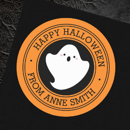 Schattig spook Prettig Halloween van aangepaste na Ronde Sticker