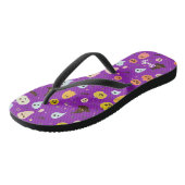 Schattig spook Pumpkin Halloween Persoonlijk Teenslippers (Schuin)