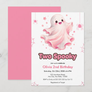 Schattig spook twee spooky Halloween 2de verjaarda Kaart