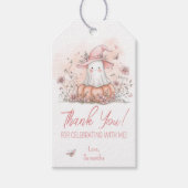 Schattig spook verjaardag dank je wel cadeaulabel (Voorkant)