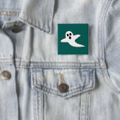 Schattig spook vierkante button 5,1 cm (In situ)