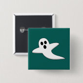 Schattig spook vierkante button 5,1 cm (Voorkant /achterkant)
