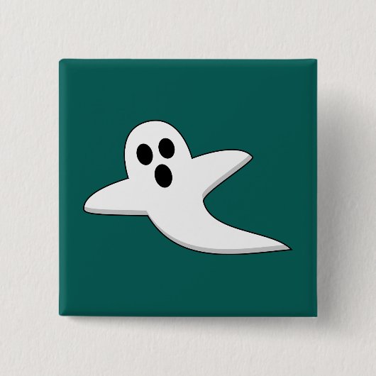 Schattig spook vierkante button 5,1 cm (Voorkant)