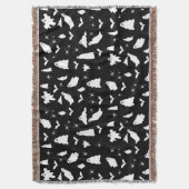 Schattig spook, vleermuizen & spinnen Halloween pa Deken (Voorkant Verticaal)