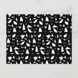 Schattig spook, vleermuizen & spinnen Halloween pa Feestdagenkaart