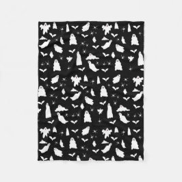 Schattig spook, vleermuizen & spinnen Halloween pa Fleece Deken