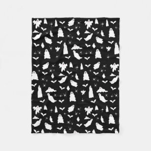 Schattig spook, vleermuizen & spinnen Halloween pa Fleece Deken