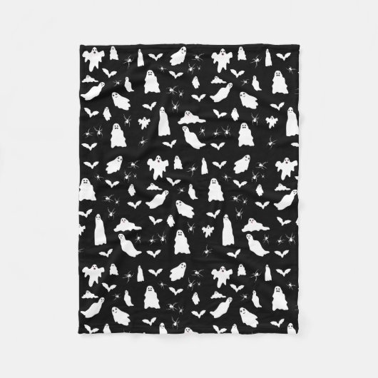 Schattig spook, vleermuizen & spinnen Halloween pa Fleece Deken (Voorkant)