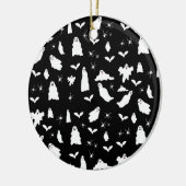 Schattig spook, vleermuizen & spinnen Halloween pa Keramisch Ornament (Links)