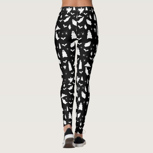 Schattig spook, vleermuizen & spinnen Halloween pa Leggings (Achterkant)
