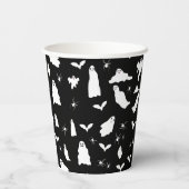Schattig spook, vleermuizen & spinnen Halloween pa Papieren Bekers (Achterkant)
