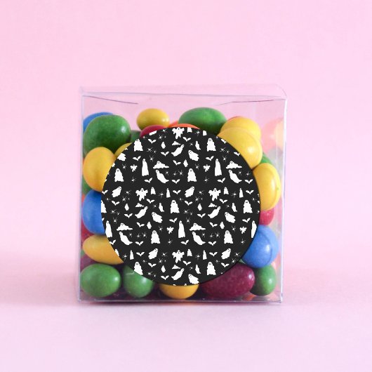 Schattig spook, vleermuizen & spinnen Halloween pa Ronde Sticker