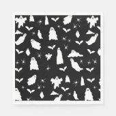 Schattig spook, vleermuizen & spinnen Halloween pa Servet (Voorkant)