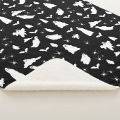 Schattig spook, vleermuizen & spinnen Halloween pa Sherpa Deken (3/4)