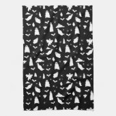 Schattig spook, vleermuizen & spinnen Halloween pa Theedoek (Verticaal)