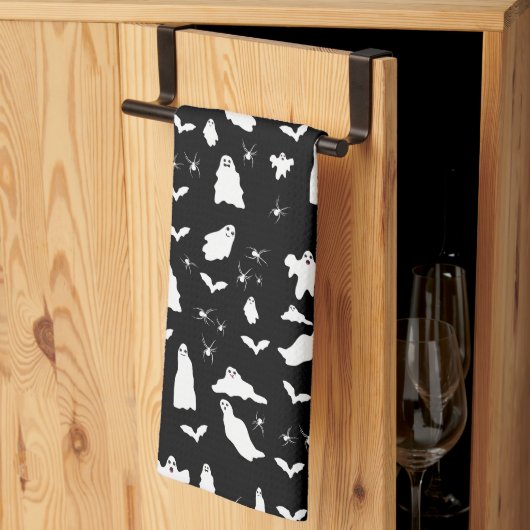 Schattig spook, vleermuizen & spinnen Halloween pa Theedoek (Derde Gevouwen)