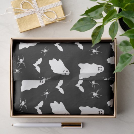 Schattig spook, vleermuizen & spinnen Halloween pa Tissuepapier (Geschenk)