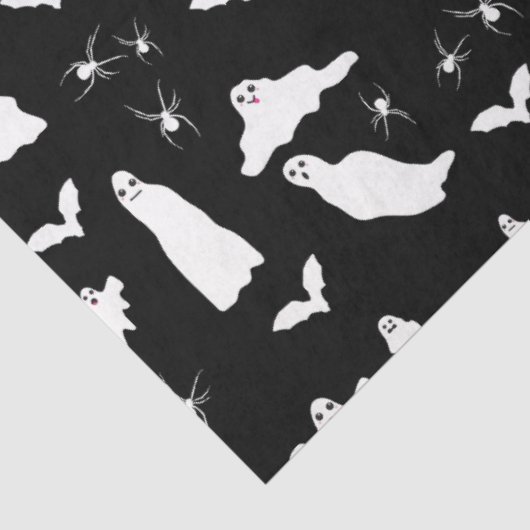 Schattig spook, vleermuizen & spinnen Halloween pa Tissuepapier (Detail)