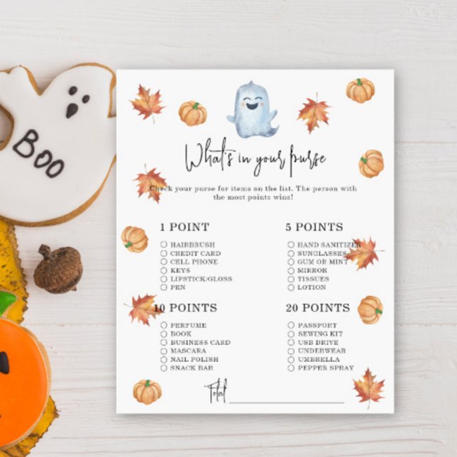 Schattig spook - Wat in je tas baby shower (Creator heeft geüpload)