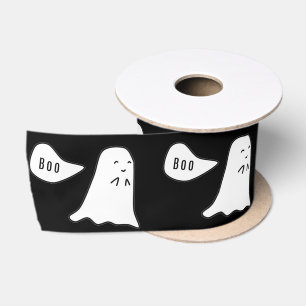 Schattig spook zegt boe patroon Halloween Satijnen Lint